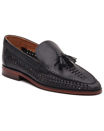 Base London Bracken Leather Weave Loafer