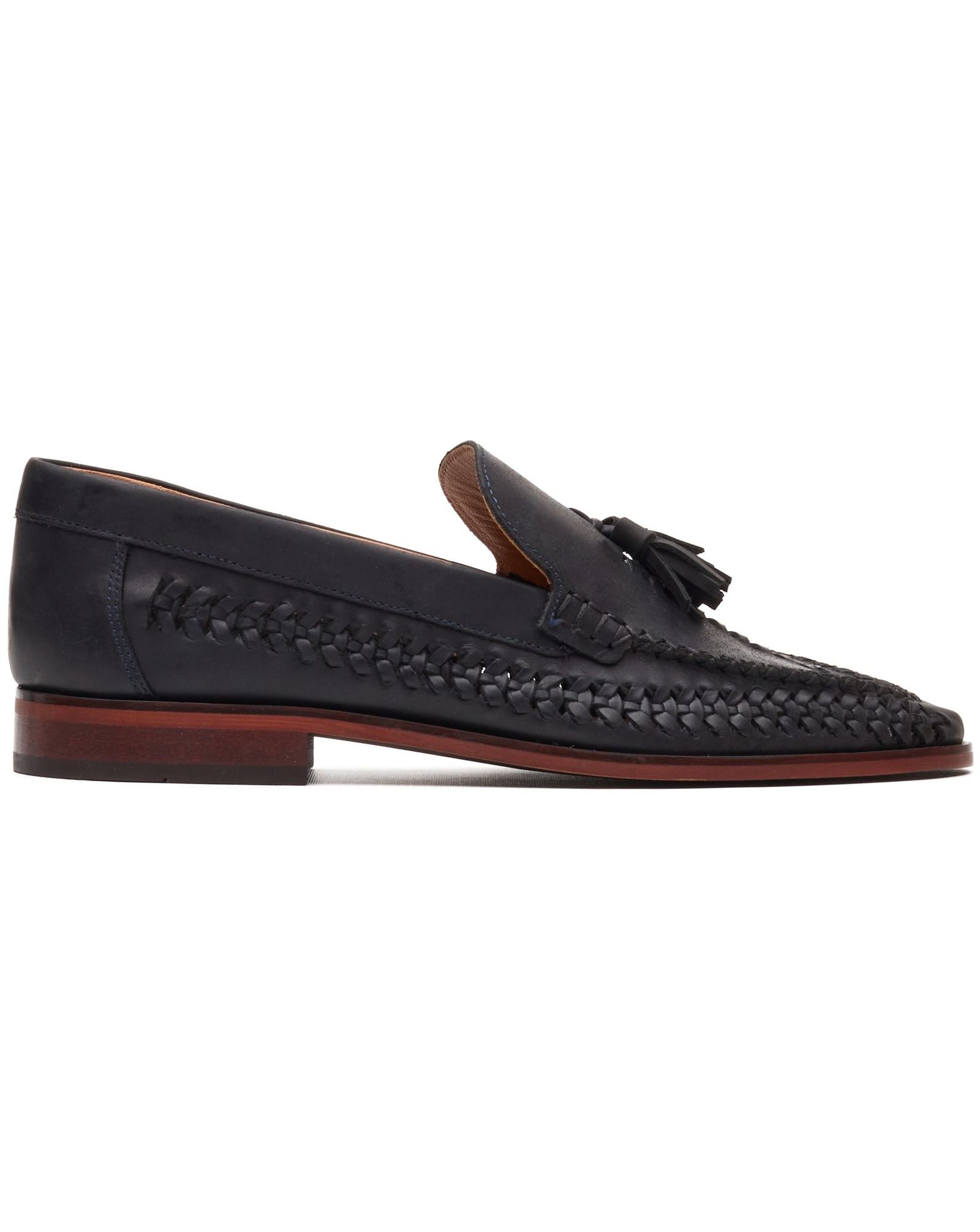 New In - Base London Bracken Leather Weave Loafer