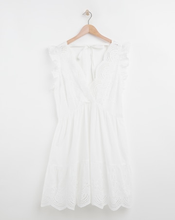 Figleaves Fiji Scalloped Back Cotton Mini Beach Dress