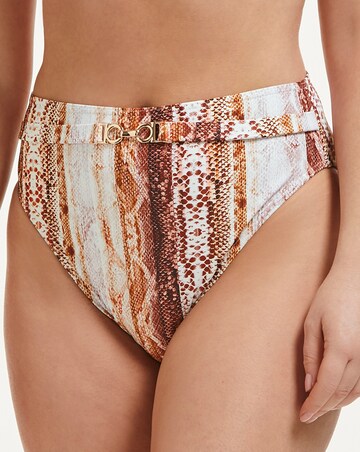 Figleaves Zagora High Waist High Leg Tummy Control Bikini Bottom