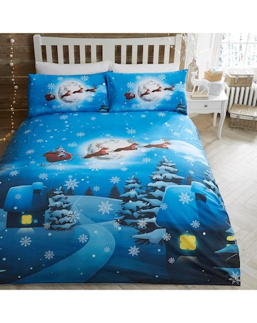 Bedlam Santa Glow In The Dark Duvet Cover Set