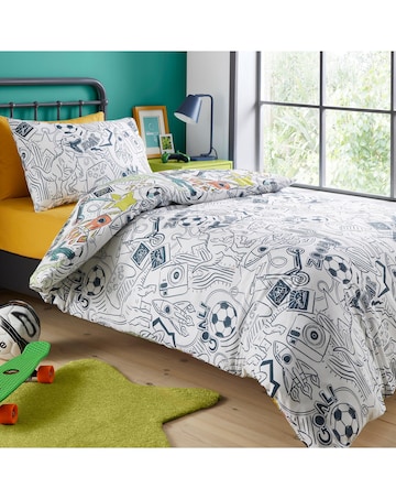 Bedlam Doodle Zoom Duvet Cover Set