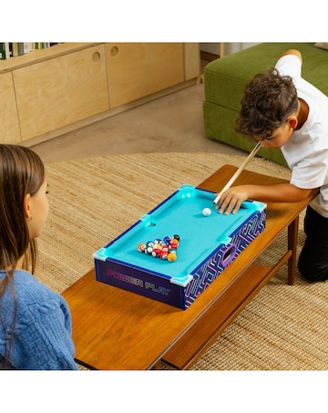 20" LED Pool Games Table - Navy Blue