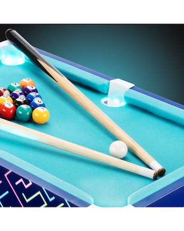 20" LED Pool Games Table - Navy Blue