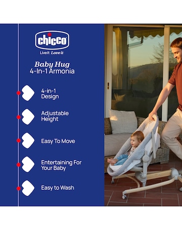 Chicco Baby Hug 4-in-1 Armonia Highchair Bundle