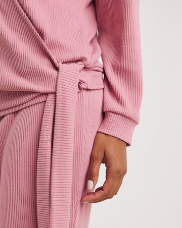 Wrap Around Soft Ribbed Lounge Set