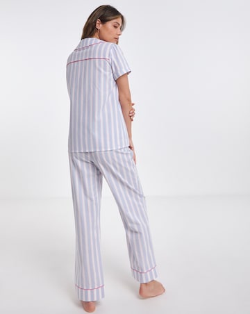 Cotton Button Through Striped Pyjama Set
