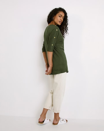 Button Shoulder Super Soft Tunic