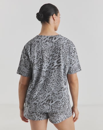 Simply Be (2 Pack) Value Pyjama Shortie Sets Grey Leopard