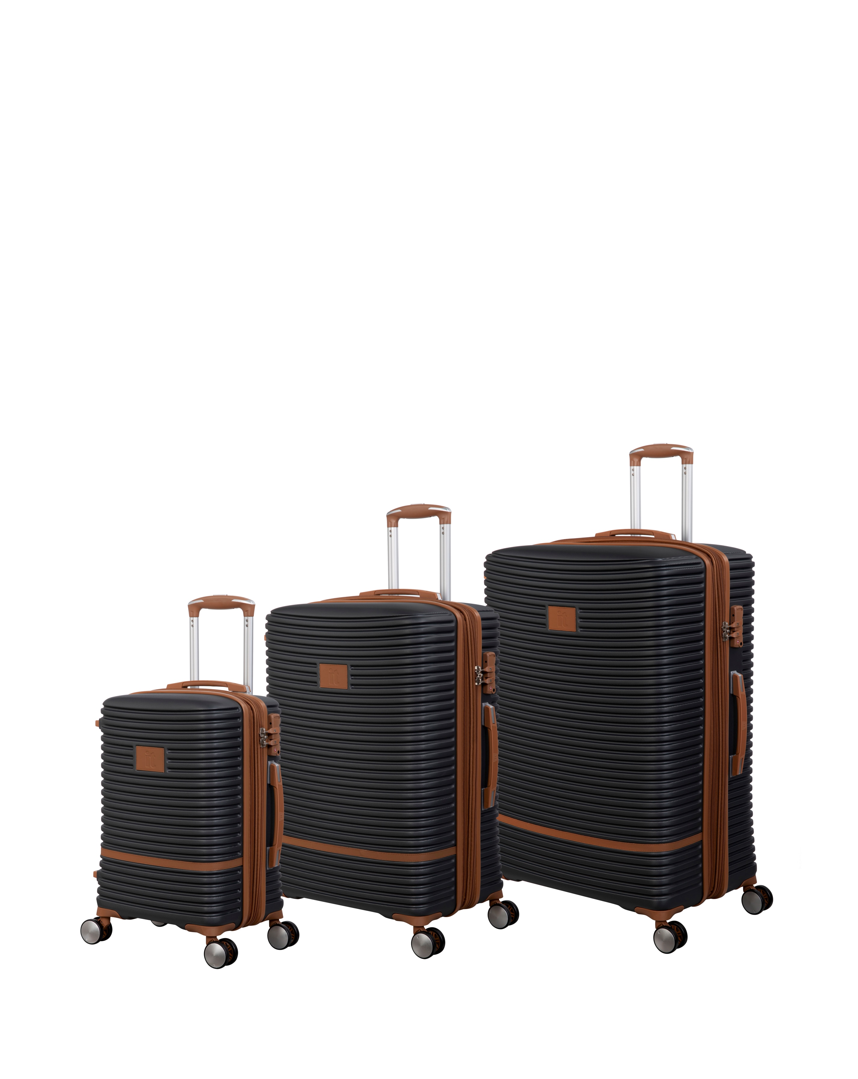 IT Luggage Replicating 3pc Set Charcoal