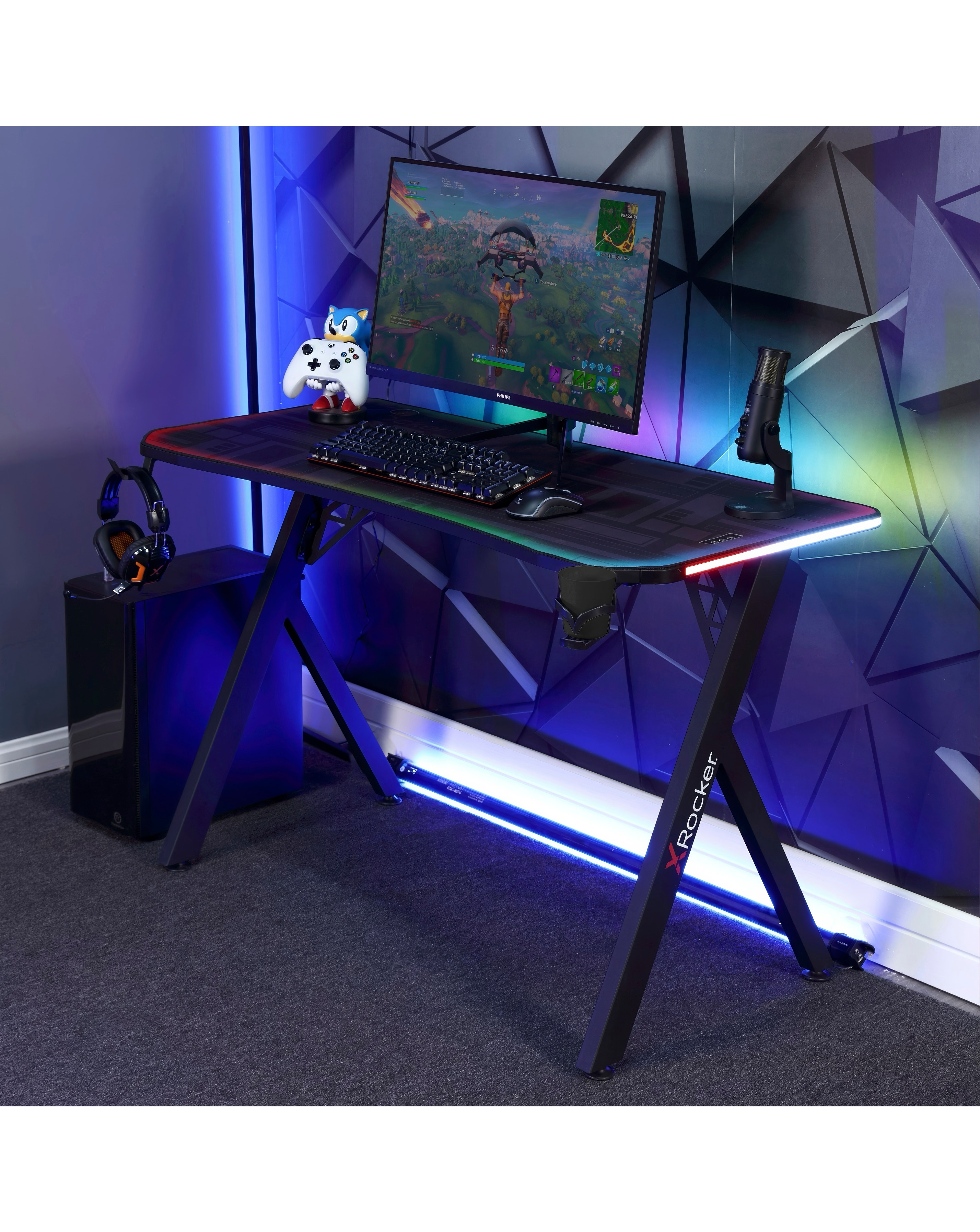 X Rocker Lumio Compact Gaming Desk