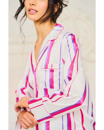 Jim Jam The Label Stripe Satin Short Pyjama Set