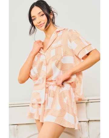 Jim Jam The Label Orange Short Pyjama Set