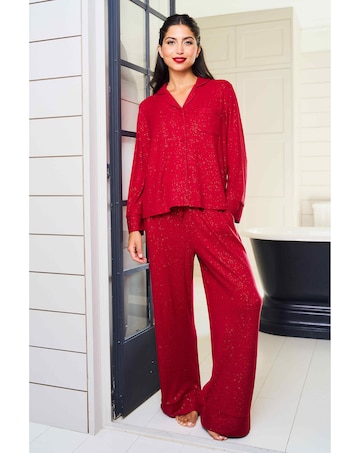 JimJamTheLabel Ribbed Sparkle Revere Pyjama Set