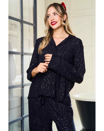 JimJamTheLabel Ribbed Sparkle Revere Pyjama Set