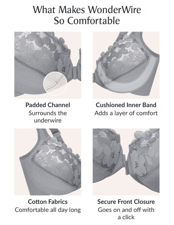 Glamorise Plus Size Front-Close Cotton WonderWire 1241