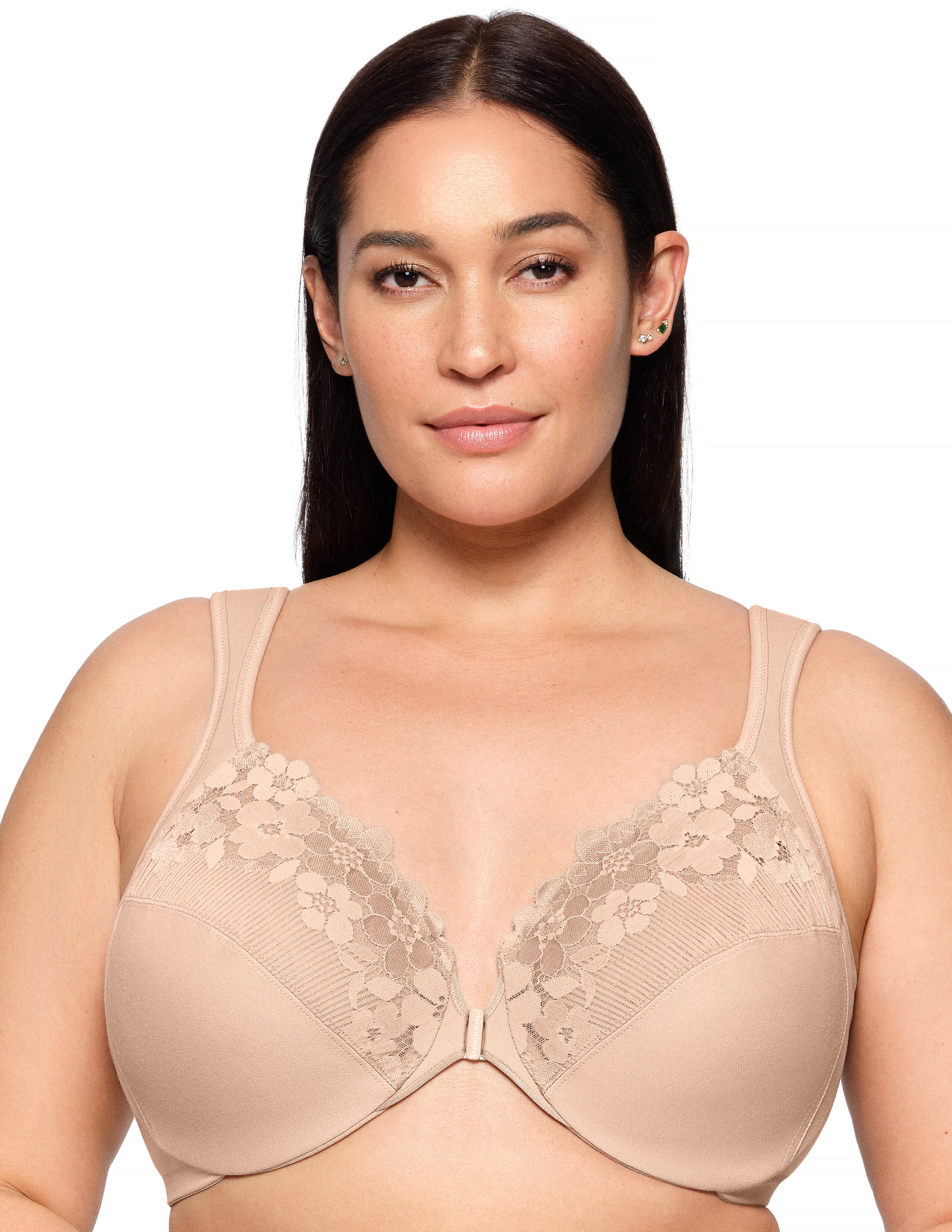 Glamorise Plus Size Front-Close Cotton WonderWire 1241