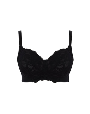 Panache Rocha Lace Full Cup Non Wired Bra Black