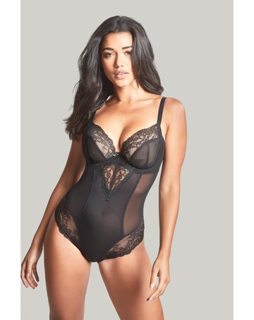 Panache Ana Black Lace Wired Plunge Body