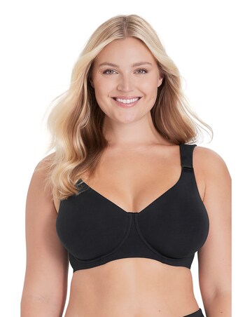 Miss Mary of Sweden Cotton Wired T Shirt Bra Black