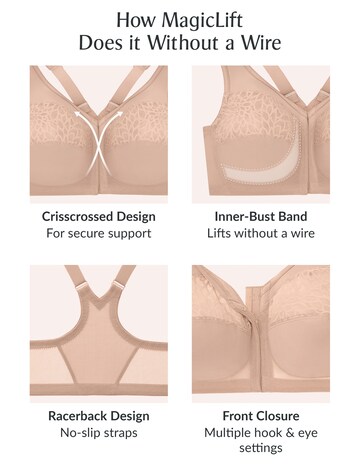 Glamorise Plus Size MagicLift Racerback Bra 1206