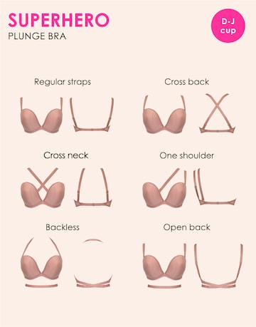 Curvy Kate Superhero Multiway Padded Plunge Wired Bra Latte