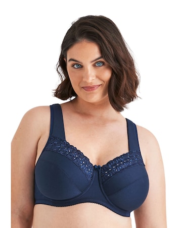 Miss Mary of Sweden Broderie Anglaise Wired Bra Dark Blue