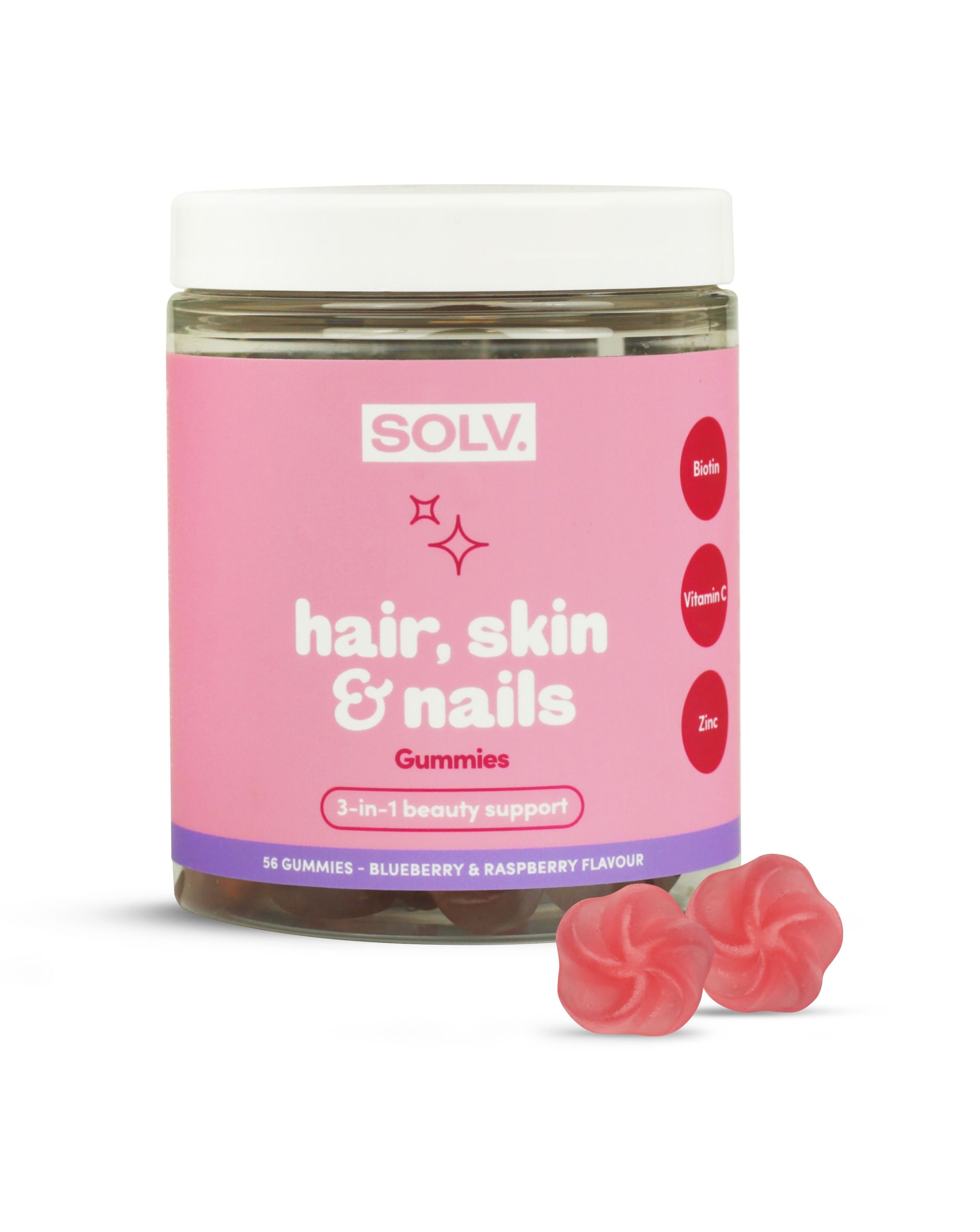 SOLV Hair, Skin & Nails Gummie (56 Pack)