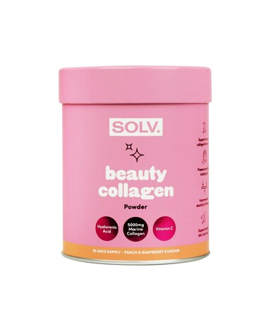 SOLV. Collagen Peach & Raspberry Powder 188g Tube
