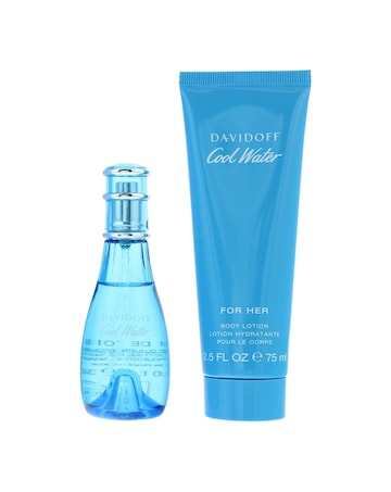 Davidoff Cool Water For Her 2 Piece Set:Eau de Toilette 30ml - Body Lotion 75ml