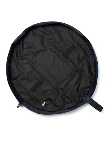 The Flat Lay Co.Velvet Drawstring Makeup Bag in Celestial Indigo