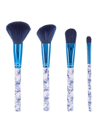 Disney Stitch Denim Cosmetic Bag & Makeup Brushes