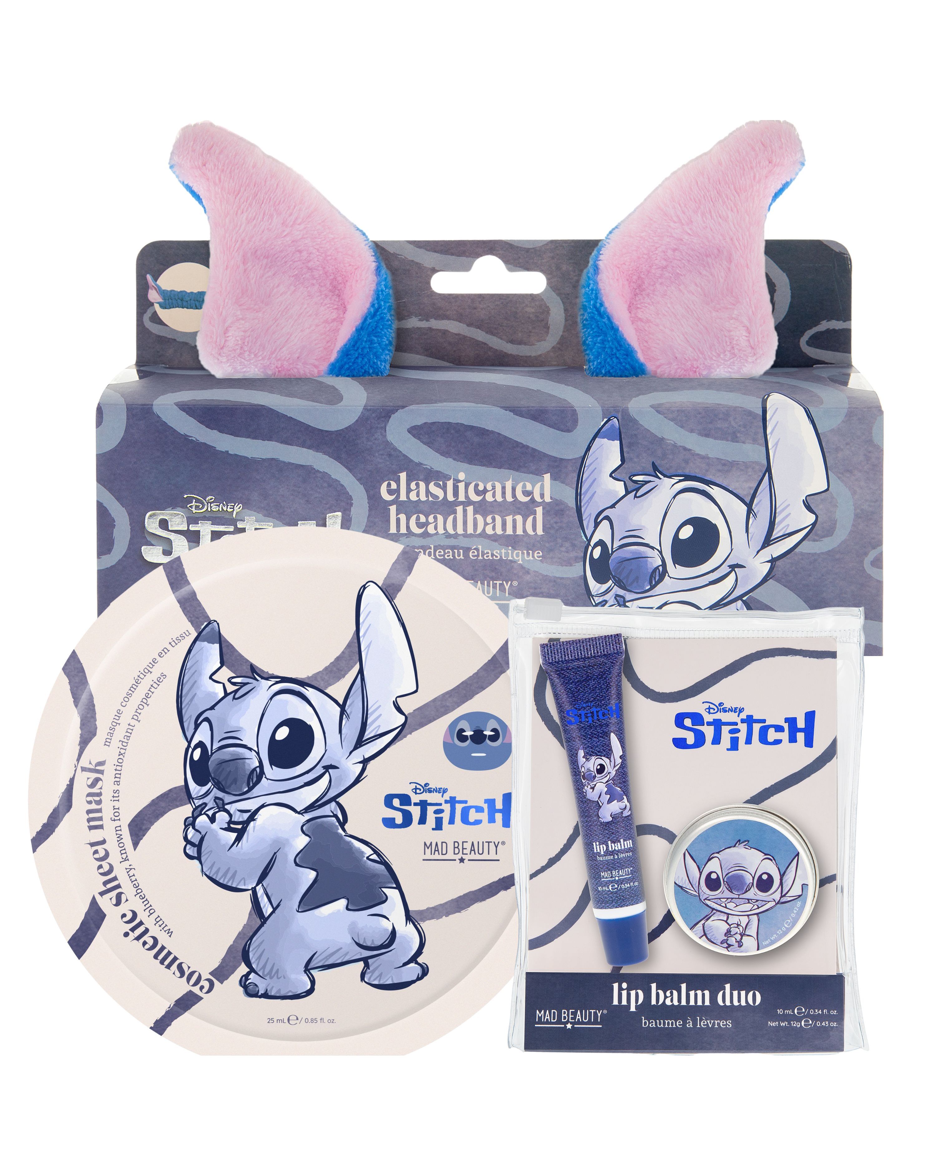 Stitch Sheet Mask, Lip Balm & Headband