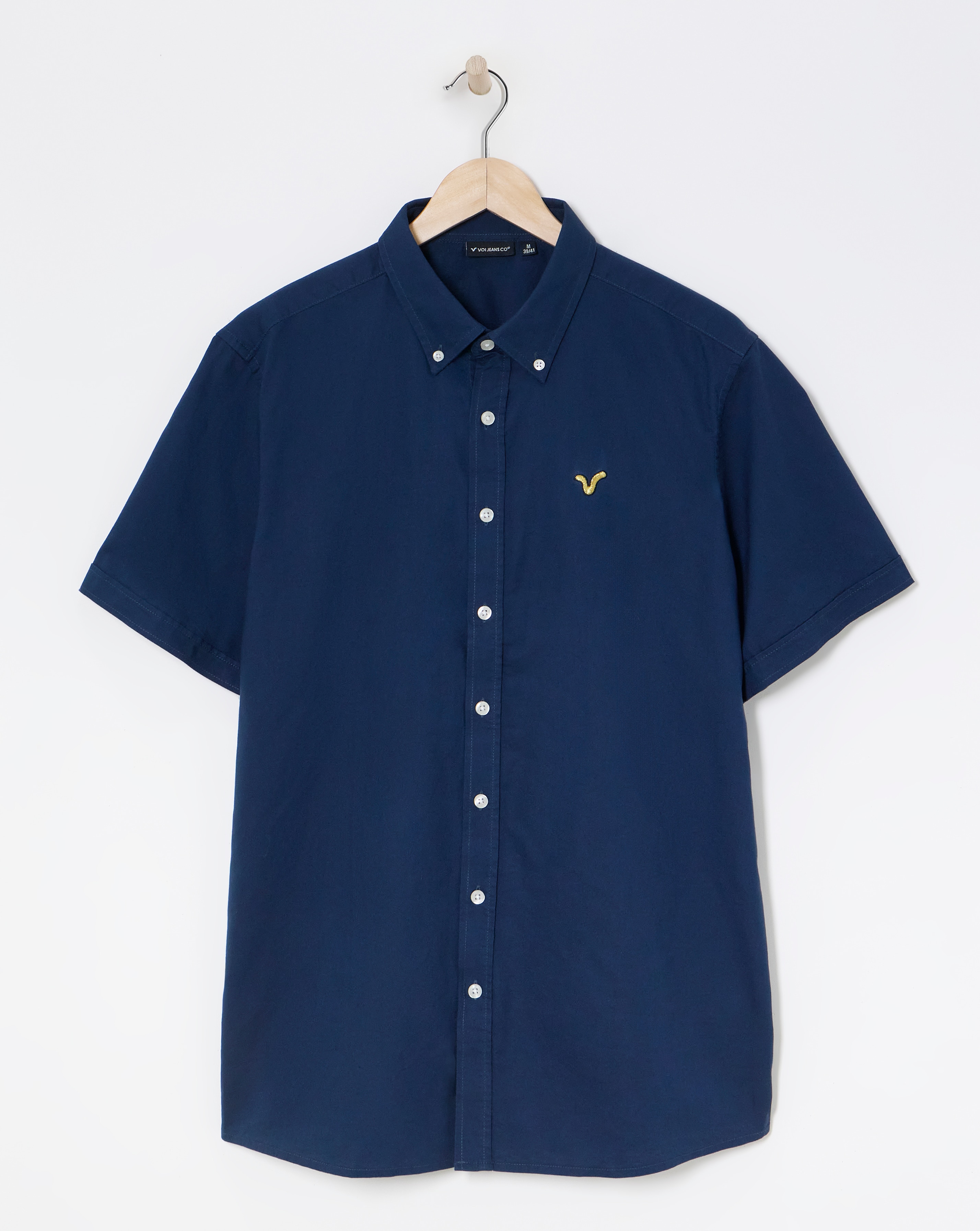 Voi Plain Oxford Short Sleeve Shirt Long