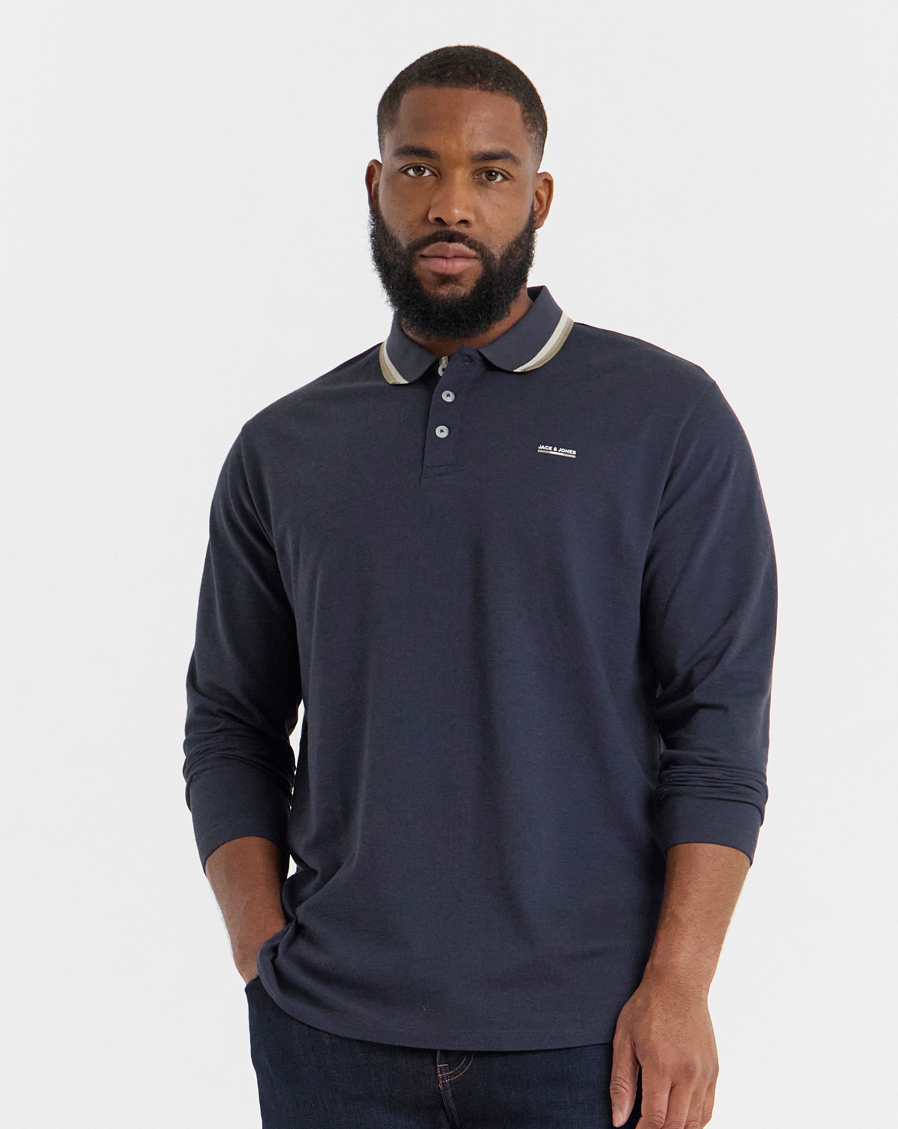 New In - Jack & Jones Blualves Long Sleeve Polo