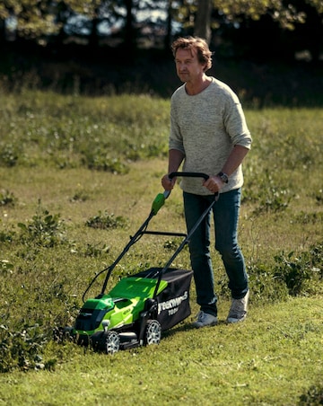 Greenworks 48V Cordless 36cm Lawnmower with 2 x 24v 2ah Batteries & Charger