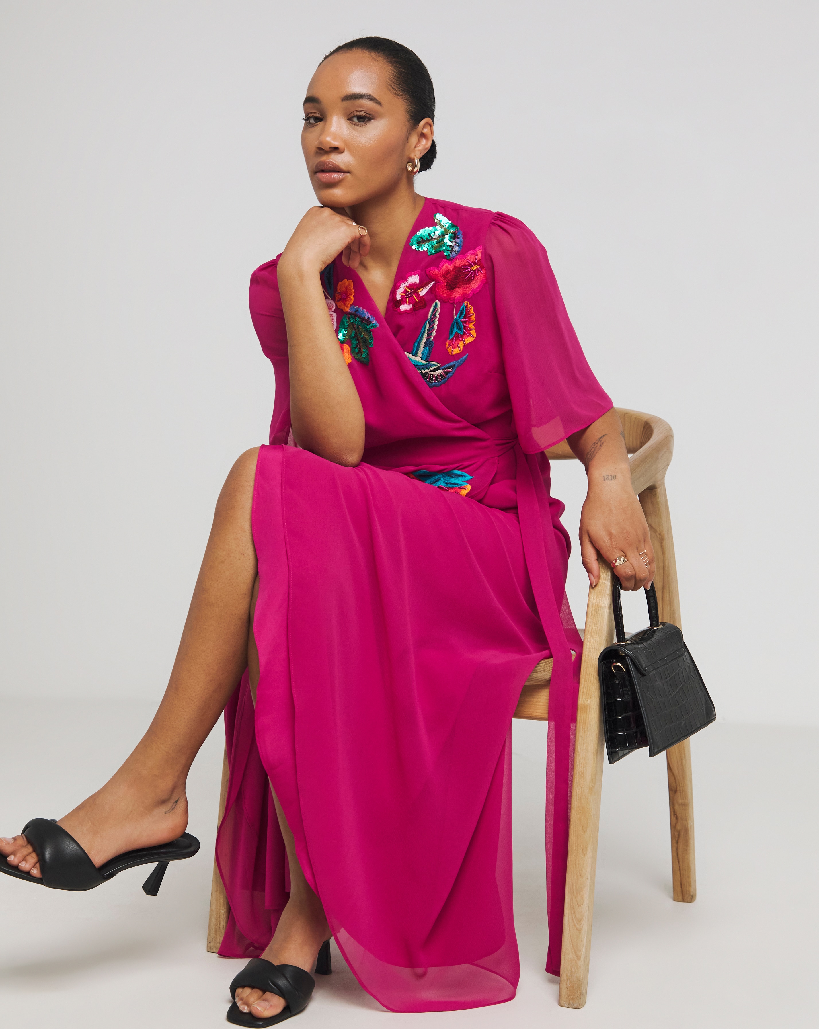 Hope & Ivy Constance Wrap Dress