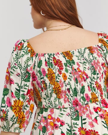Lovedrobe Floral Shirred Puff Sleeve Top