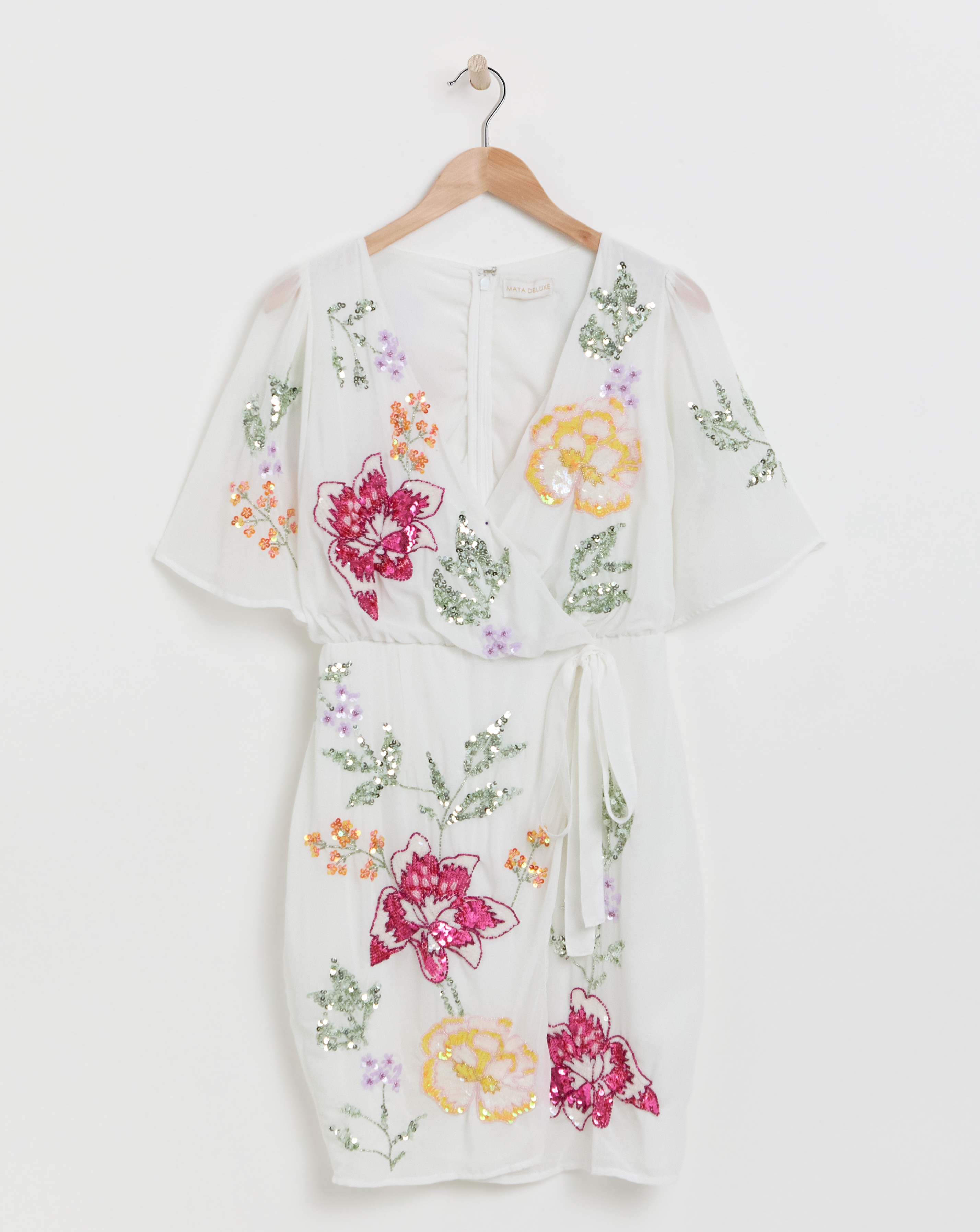 Maya Curve Embellished Mini Dress