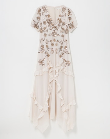 Maya Curve Embellished Twist Front Maxi Dress