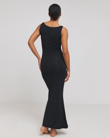 TALA 365 Ruched Side Boat Neck Maxi Dress