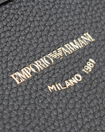 Emporio Armani Black Pebbled Shopper With Pouch