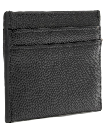 Valentino Bags Divina Black Pebbled Card Case