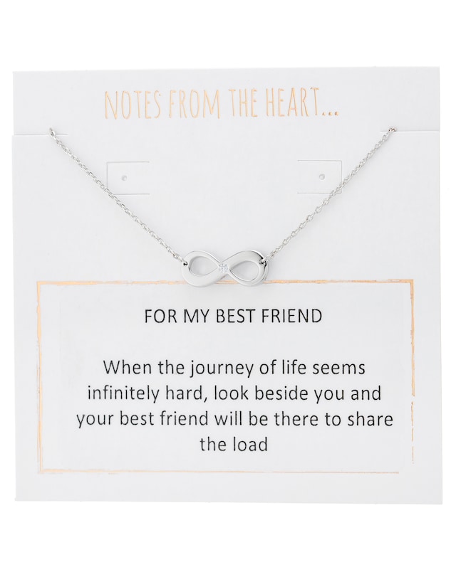 Notes From the Heart For My Best Friend Infinity  Necklet