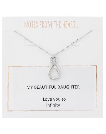 Notes from the Heart My Beautiful Daughter Infinity Necklet