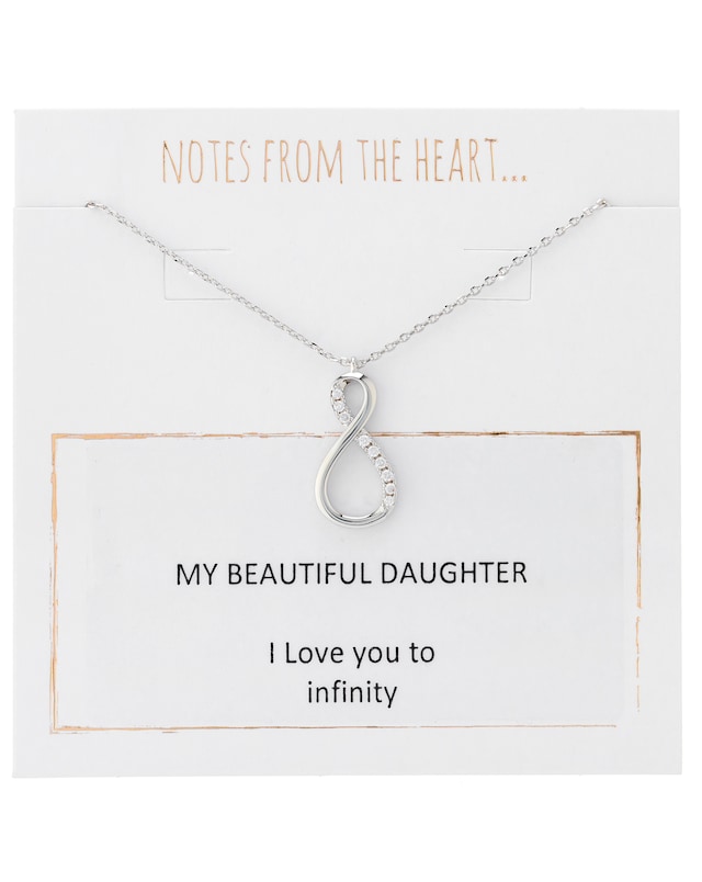 Notes from the Heart My Beautiful Daughter Infinity Necklet