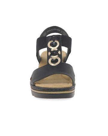 Rieker Medal Womens Wedge Heel Sandals