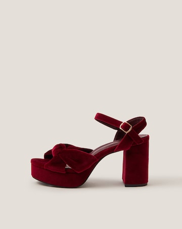 Monsoon Nola Velvet Platform Heels
