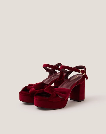 Monsoon Nola Velvet Platform Heels