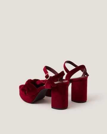 Monsoon Nola Velvet Platform Heels